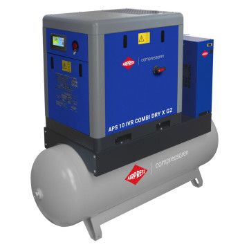 Kompresor vijčani APS 10 IVR Combi Dry X 10 bar 10 KM/7.5 kW 380-1050 l/min 500 l